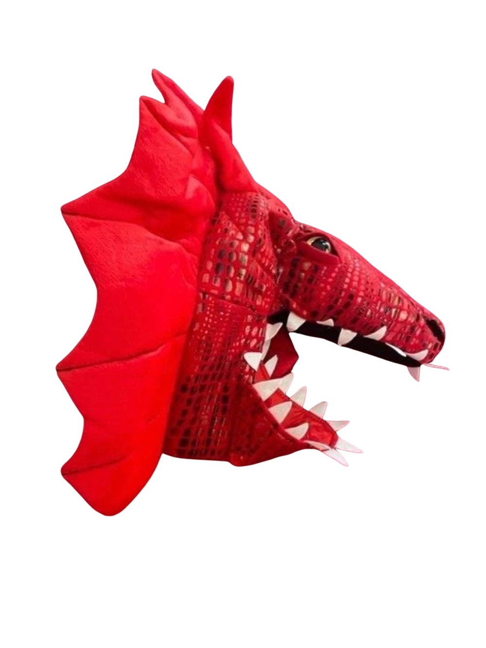 Kids Pottery Barn Red Dragon Costume Mask Halloween Dress Up Toddler Size 2-6